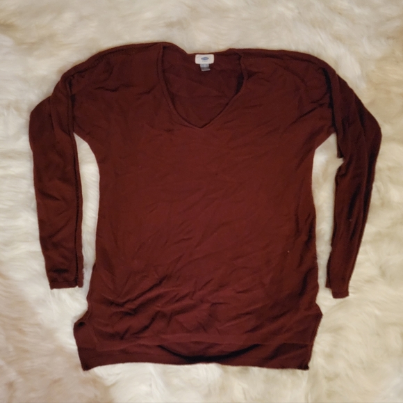 Old Navy light weight, maroon, pullover sweater size xl - Picture 1 of 2